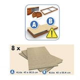 thumbnail of Ecoforte Spanplatte 4 Fachböden mit 400 kg pro Ebene in BLAU/ORANGE/HOLZ Farbe 2000x1800x450 mm (Höhe x Länge x Breite)