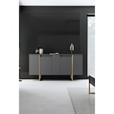 thumbnail of Dmora Credenza Dgarzitt, Buffet da soggiorno, Madia da salotto, Dispensa da cucina, 160x35h80 cm, Noce e Oro