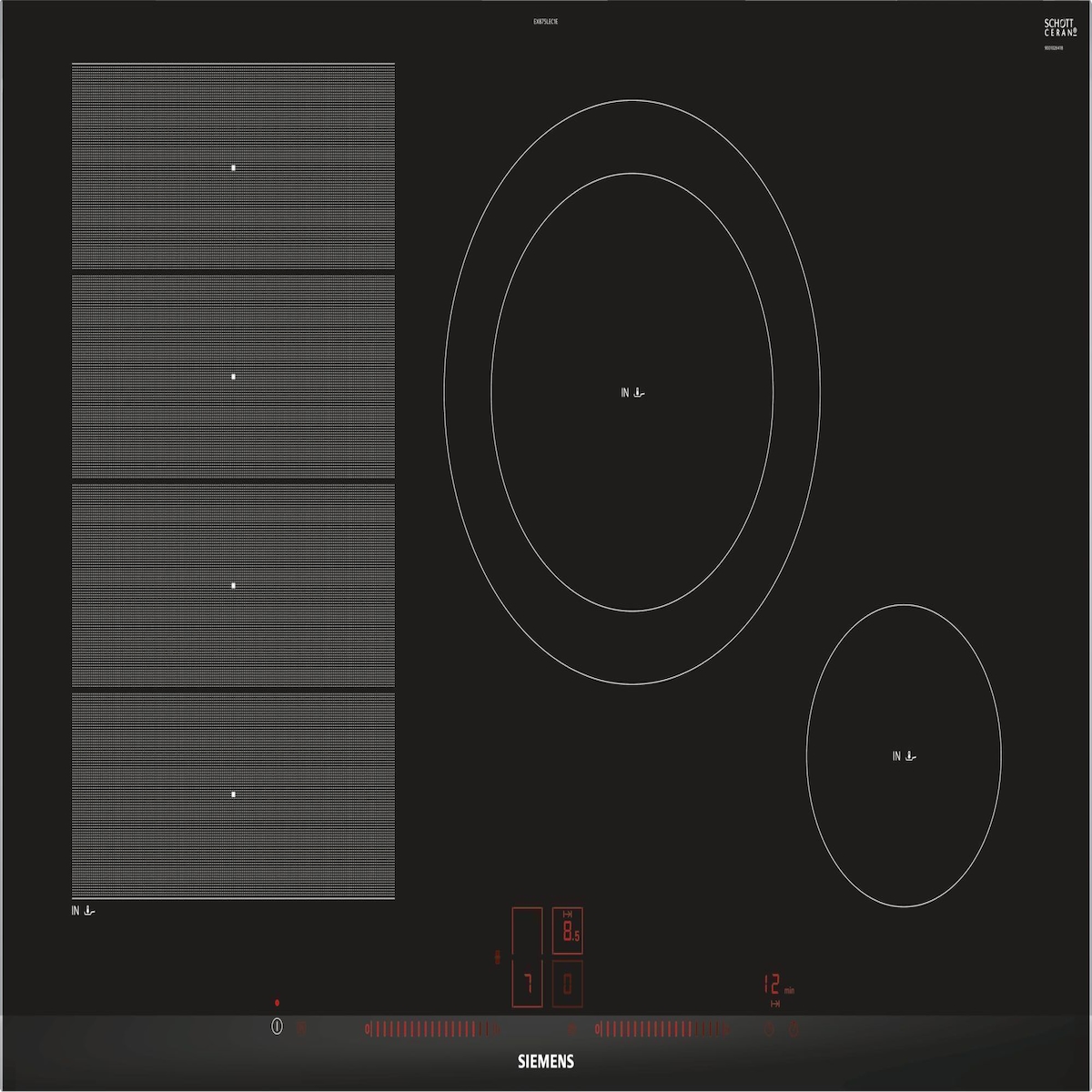 Siemens EX875LEC1E iQ700, Induktionskochfeld, 80 cm, Schwarz