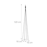 thumbnail of Relaxdays Rankhilfe Obelisk, 2er Set, HBT: 120x16x16 cm, Rankpyramide Kletterpflanzen, Metall, freistehend, schwarz