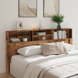 thumbnail of vidaXL Bett-Kopfteil mit Ablagen Altholz-Optik 200x19x103,5 cm