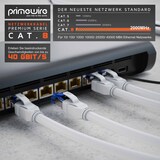 thumbnail of Primewire Patchkabel CAT 8 mit Baumwollummantelung - Gigabit Ethernet LAN Kabel - 40 Gbit/s - S/FTP PIMF Schirmung - Netzwerkkabel - 20m