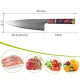 thumbnail of Messer SET Damastmesser, das Koch und Hackmesser mit exklusiven, unikaten Holzgriff