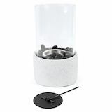 thumbnail of Bio-ethanol Tafelhaard met Glazen Cilinder – Inclusief Zwarte Decoratie Stenen & Doofplaat – 3,3 Kg - 16,5 x 16,5 x 34 cm