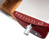 thumbnail of Berkel Home Line 250 Plus rot MATT mit handgefertigtem Einlegebrett aus Fassholz