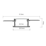 thumbnail of 2m LED Aluminium Profil Unterputz Leiste Rigips Trockenbau Gewebe für LED-Streifen Profil P