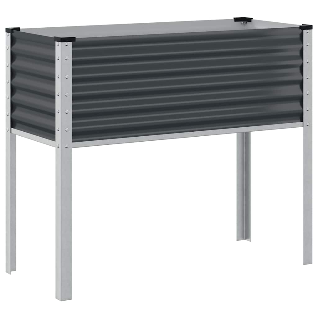 vidaXL Garten-Pflanzgefäß Anthrazit 100 x 45 x 90 cm Stahl