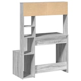 thumbnail of vidaXL Schreibtisch mit Regal Grau Sonoma 100x45x140 cm Holzwerkstoff