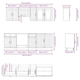 thumbnail of vidaXL 8-tlg. Küchenschrank-Set Lucca Betongrau Holzwerkstoff