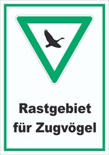 thumbnail of Rastgebiet für Zugvögel Schild A3 (297x420mm)
