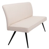 thumbnail of Sitzbank | HxBxT 90x160x60cm | Sitzhöhe 48cm | Rückenlehne Stoff/Textil Bouclé Metall 160cm | Creme-Beige | Esszimmerbank Bank Polsterbank