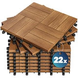 thumbnail of Casaria 22x Holzfliesen Akazie Mosaik 30x30cm