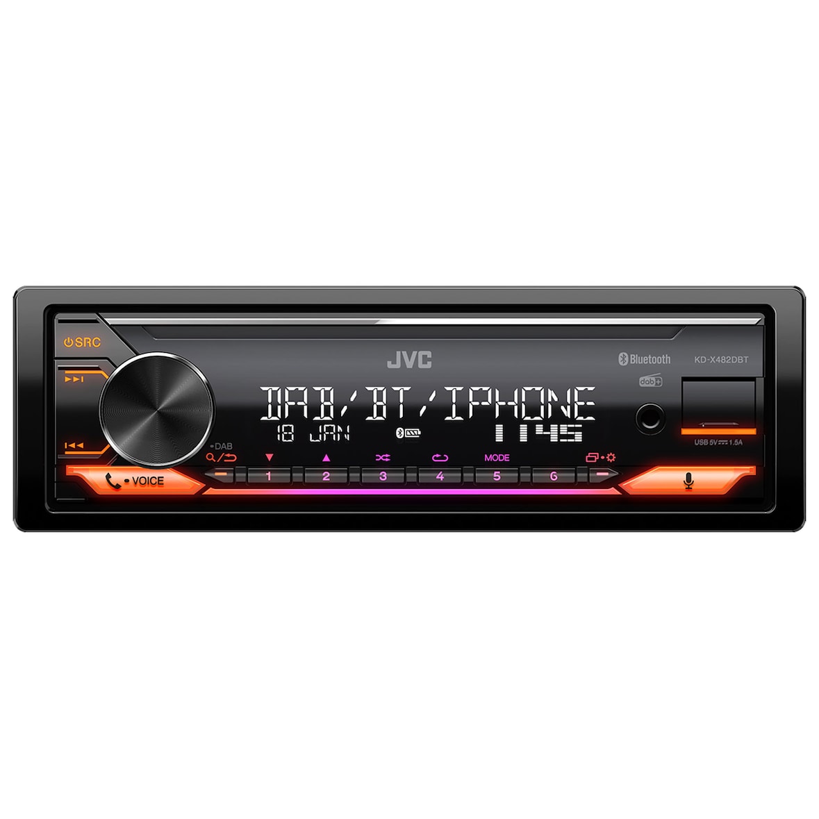 JVC KD-X482DBT DAB+ Bluetooth USB-Autoradio, 4x50W, Alexa