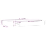 thumbnail of vidaXL Schweberegal mit Schublade Schwarz 80 x 25 x 8 cm