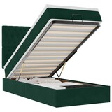 thumbnail of vidaXL Ottoman-Bett mit Matratzen & LEDs Dunkelgrün 80x200 cm Samt