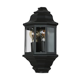 thumbnail of Candeeiro de parede LIVORNO Preto Alumínio Vidro 2x E27 máx. 60W LE109749