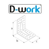 thumbnail of 50 Equerres Simples 80 x 80 x 100 x 2.5 mm - Zingué blanc - D-Work