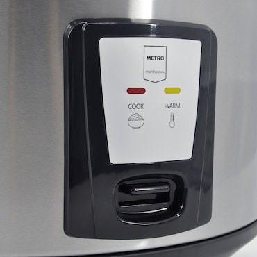 Metro Professional Rijstkoker GRC1950 | 12 liter | 1290 watt | warmhoudfunctie | ook voor commercieel gebruik | anti-aanbaklaag | dubbelwandige roestvrijstalen behuizing | met lepel en maatbeker