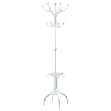 thumbnail of Appendiabiti stand da terra a piantana in metallo bianco anticato Barocco