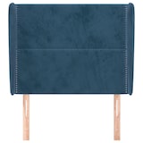 thumbnail of vidaXL Kopfteil mit Ohren Dunkelblau 103x23x118/128 cm Samt