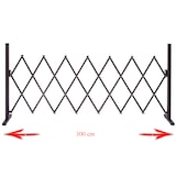 thumbnail of Absperrgitter HWC-B34, Scherengitter Rankhilfe Tierschutzgitter ausziehbar, Alu braun ~ Höhe 103cm, Breite 35-300cm