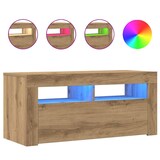 thumbnail of vidaXL TV-Schrank mit LED-Leuchten Artisan-Eiche 90x35x40 cm