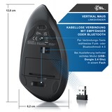 thumbnail of CSL - Maus kabellos für Linkshänder - Vertikalmaus Bluetooth und 2,4 Ghz Wireless Funkmaus - vertikal ergonomisch - Vorbeugung gegen Mausarm - für PC