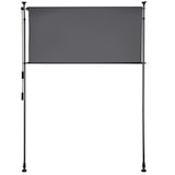 thumbnail of tectake Toldo de pinça TAIJA com manivela manual - 100 x 310 cm cinzento escuro