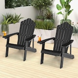 thumbnail of COSTWAY Adirondack-Stuhl mit Getränkehalter, wetterfester Gartenstuhl, Gartenstuhl aus Kunststoff