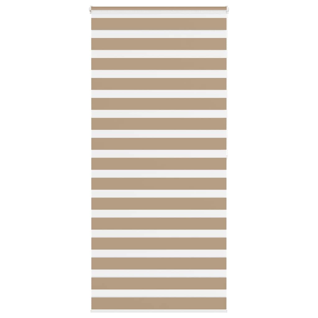 vidaXL Doppelrollo Sandbraun 95x200 cm Stoffbreite 90,9 cm Polyester
