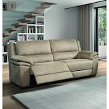 thumbnail of Canapé de relaxation électrique 3 places en tissu beige Kilie