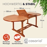 thumbnail of Casaria Vanamo Gartentisch Witterungsbeständig