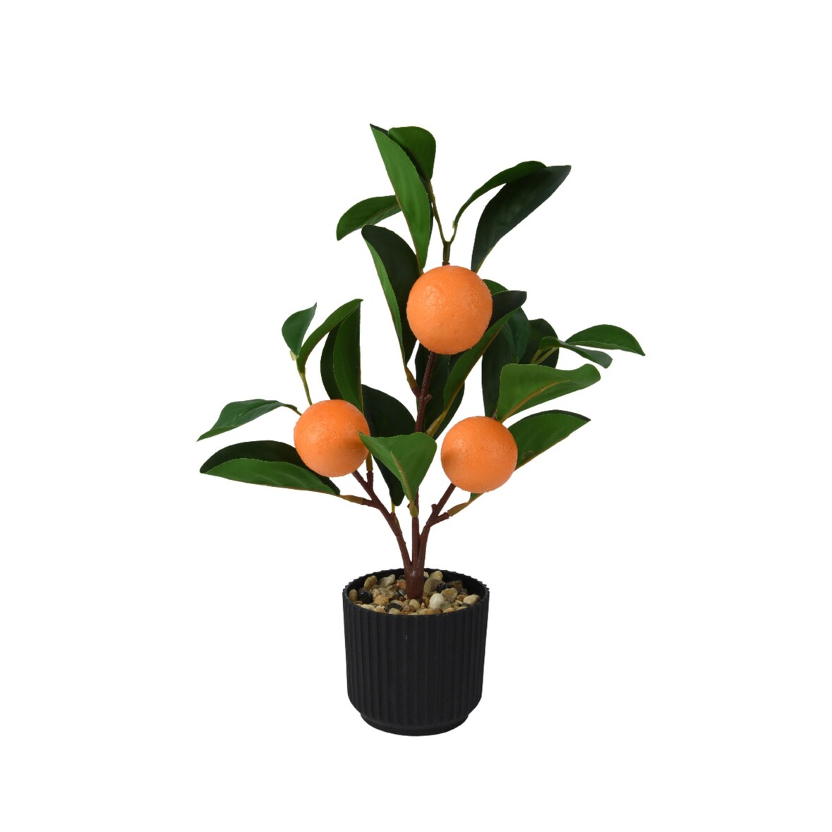 Künstlicher Orangenbaum 27cm im Topf Kunstpflanze Orangenbäumchen Topfpflanze Apfelsine Frühlingsdeko Osterdeko Sommerdeko Zitruspflanze Orange Grün