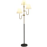 thumbnail of HOMCOM Lampada da Terra 3 Punti Luce e Interruttore a Pedale Oro