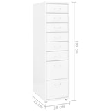 thumbnail of Décoshop26 - Caissons à tiroirs meuble de bureau sur roulettes 8 tiroirs 28 x 41 x 109 cm en métal blanc DEC024567