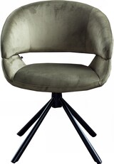 thumbnail of KAWOLA Esszimmerstuhl LARA Drehstuhl Velvet olivgrün