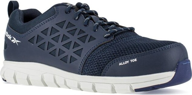 Reebok - Baskets de sécurité basses bleu marine en microfibres S1P SRC ...