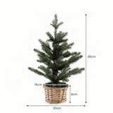 thumbnail of COSTWAY 48 cm Kleiner Weihnachtsbaum, Beleuchteter Mini-Weihnachtsbaum, 20 LEDs in Warmweiß, Künstlicher Tannenbaum für Tisch