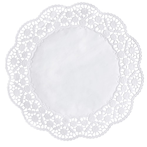 Papstar Tortenspitzen rund Ø 36 cm weiß, 25 x 12 Stück