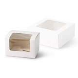 thumbnail of greenbox - Patisserie Boxen 13 x 11 x 8 cm, Zellulose-Fenster, weiß, 400 St.