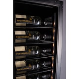 thumbnail of Frigo vini slim 45 cm. 112 bottiglie. Porta vetro a sfioro. Illuminazione a led. Mensole inox. Termometro digitale. Modello SLIMWINE-SW112-1TB