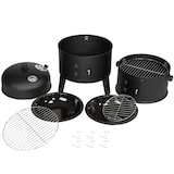 thumbnail of tectake Houtskoolbarbecue rookton 3 in 1 - zwart - 400820