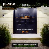 thumbnail of Brandson LED Solarleuchte Außenlampe, 120 LEDs, PIR-Sensor, 500 Lumen, Kaltweiß, 2400 mAh Akku, wetterfest, schwenkbar