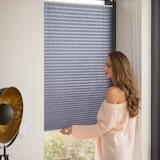 thumbnail of Relaxdays Plissee Rollo ohne Bohren, Klemmfix zum Kleben, Faltrollo lichtdurchlässig, Faltstore grau, BxH: 80 x 130 cm