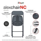 thumbnail of ZOWN Set 8 Sillas Plegables Eventos Alexchair Blanco Polipropileno