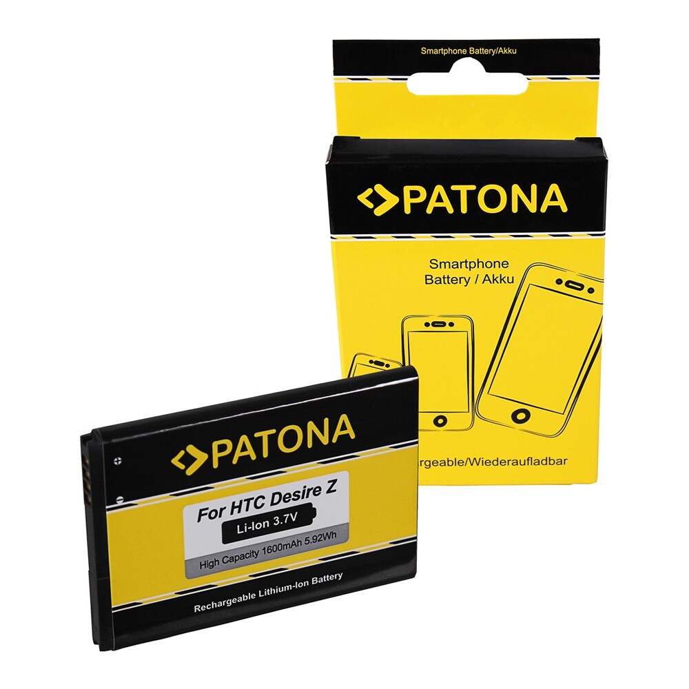 Akku kompatibel für HTC Desire Z und Desire S - 3,7V 1,6Ah