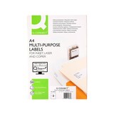 thumbnail of Q-Connect® KF10662 Inkjet+Laser+Kopier-Etiketten - 210,0x148,5 mm, weiß, 200 Stück/100