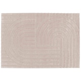 thumbnail of Tapis rectangulaire à poils ras motif contemporain beige 160 x 230 cm - Oviala
