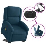 thumbnail of vidaXL Massagesessel mit Aufstehhilfe Blau Samt