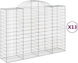 thumbnail of vidaXL Gabionen mit Hochbogen 13Stk. 200x50x140/160cm Verzinktes Eisen